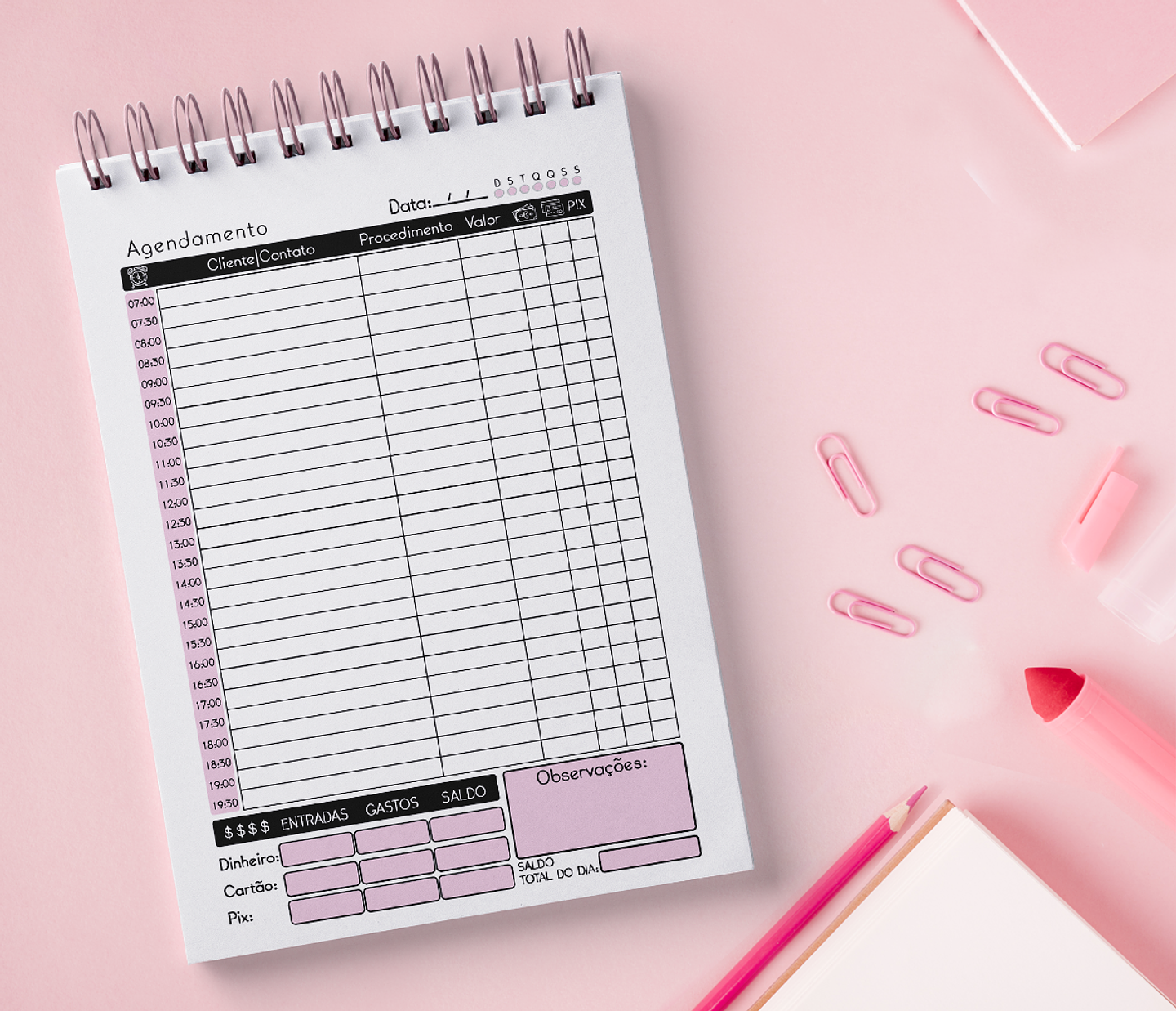 Arquivo Bloquinho Agendamento A5 em Pdf  1