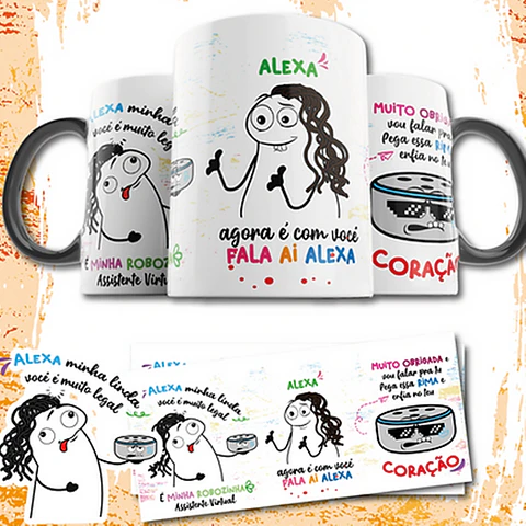 Arte Caneca Alexa minha linda você é muito legal é minha robozinha Png