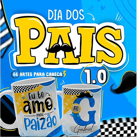 66 Artes para Caneca Dia dos Pais Alfabeto em Jpg 