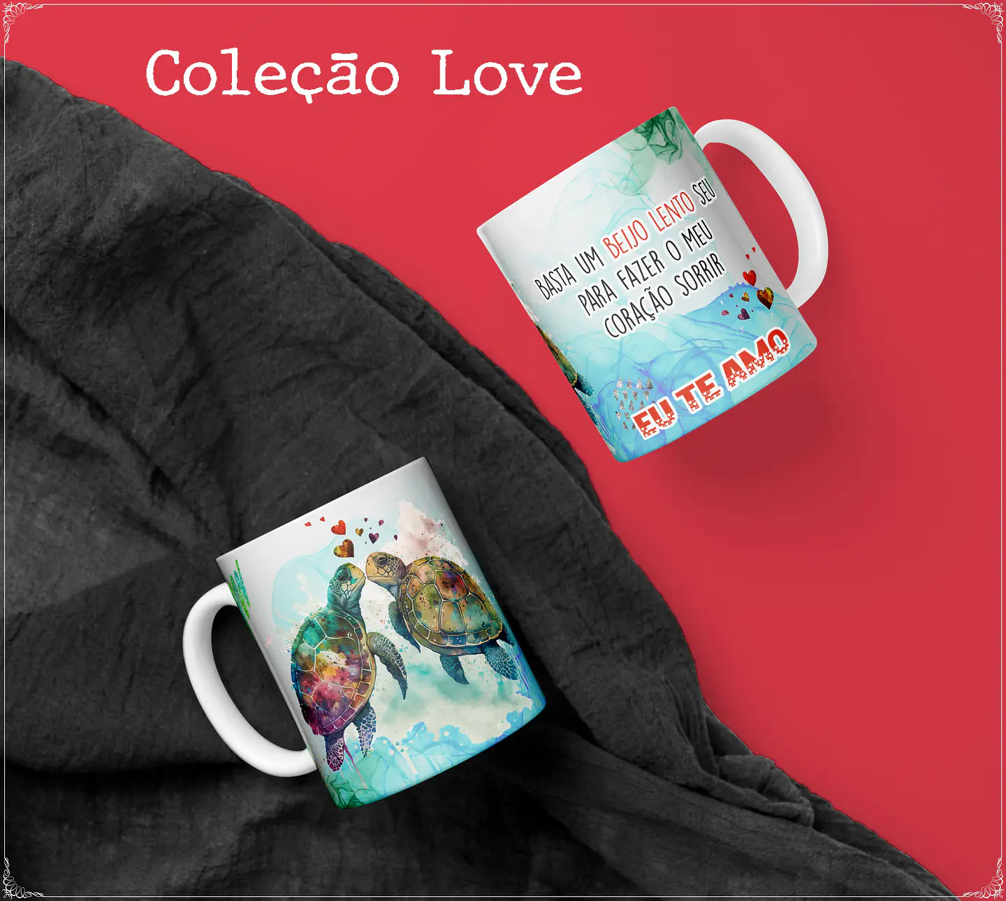 10 Artes para Caneca Namorados Love Animais em Corel Draw  5