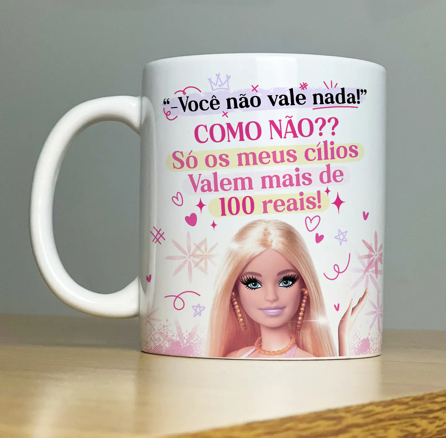 Artes para Caneca Barbie Debochada CorelDraw  6
