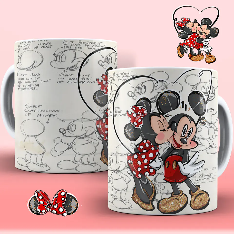 10 Artes para Caneca Mickey Personagens em Corel Draw  7