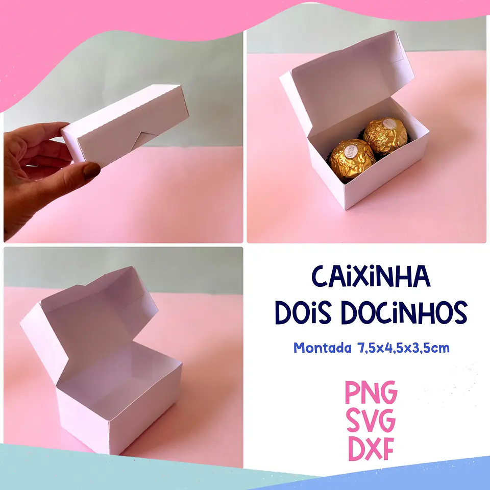 10 Moldes Limpos Caixinhas e Sacolinhas em Svg e Png 4