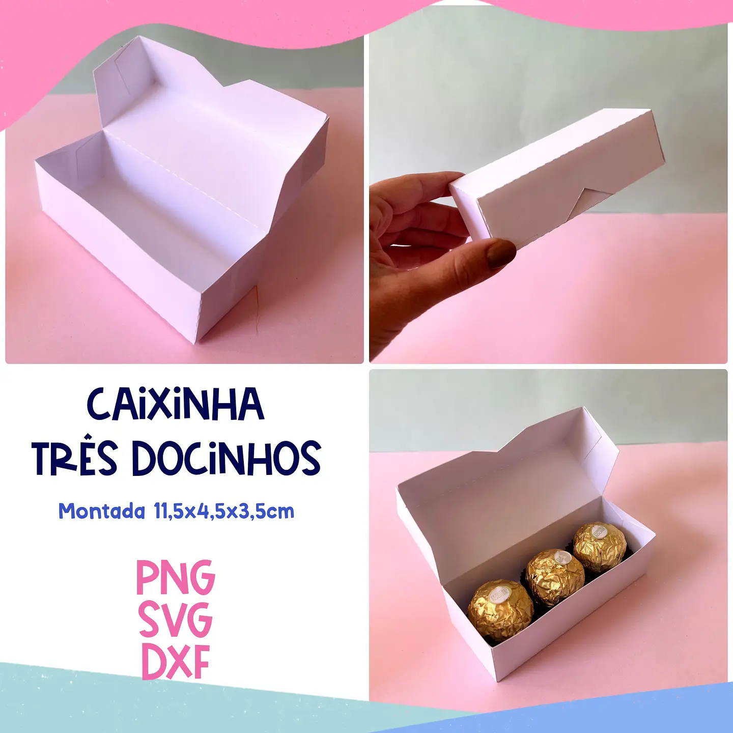 10 Moldes Limpos Caixinhas e Sacolinhas em Svg e Png 5