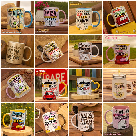 28 Arte Caneca Flork Dia Dia Frases Engraçadas Arquivo em Jpg