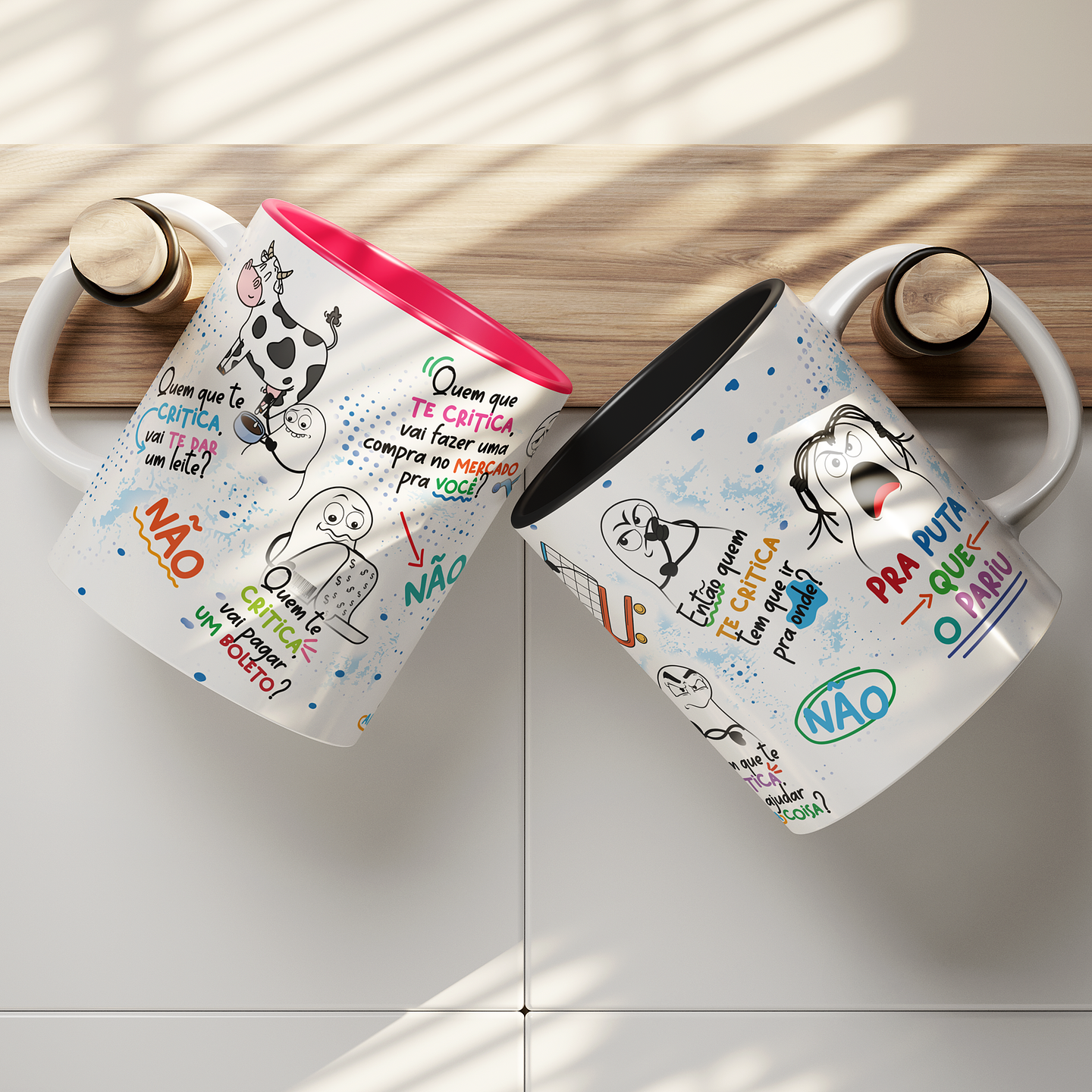 Artes Caneca Quem que te crítica vai te dar um Leite? NÂO Arquivo Png 1