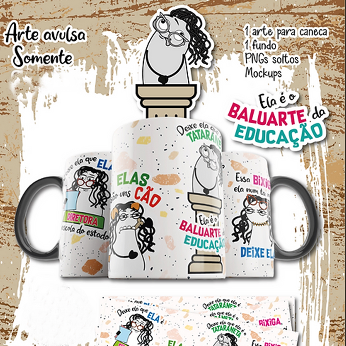 Arte Caneca Deixe ela que ela é Diretora da escola do estado Png 1