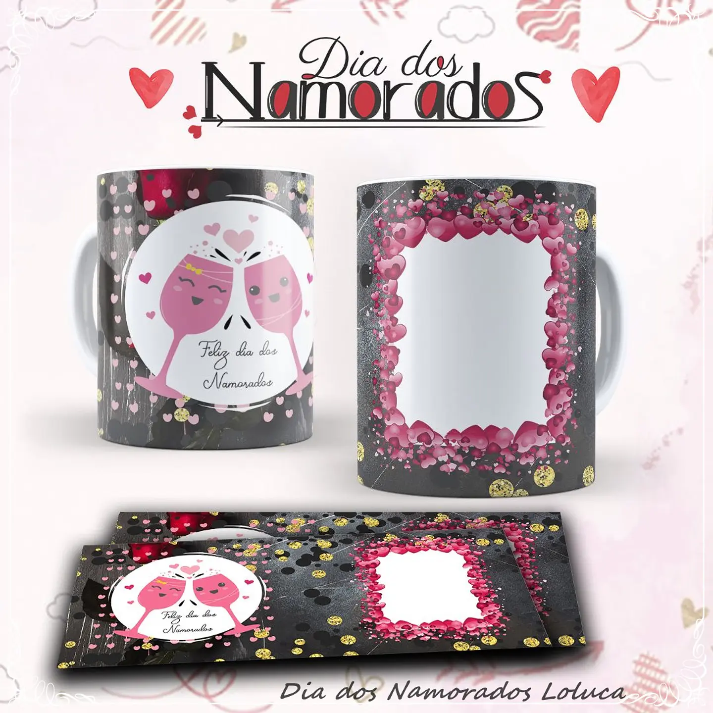 10 Artes para Caneca Dia dos Namorados Mickey Disney e Outros em Corel Draw 9