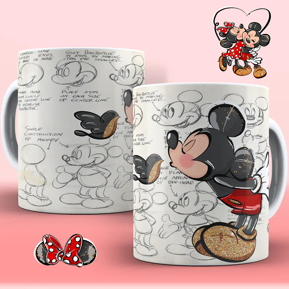 10 Artes para Caneca Mickey Personagens em Corel Draw  10