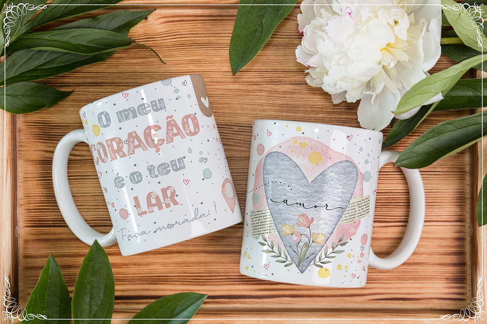 11 Artes para Caneca Dia dos Namorados em Corel Draw 3
