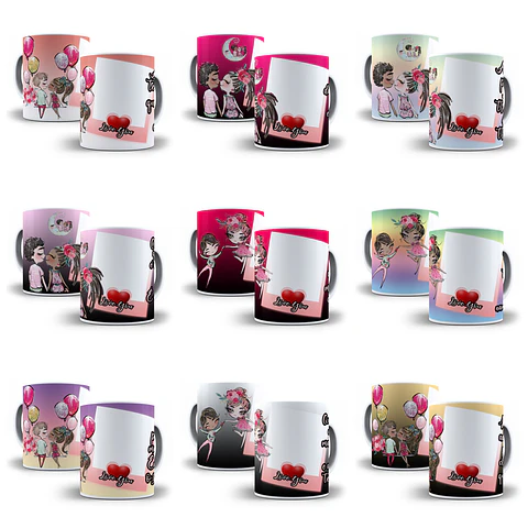 20 Artes para Caneca Dia dos Namorados em Photoshop 