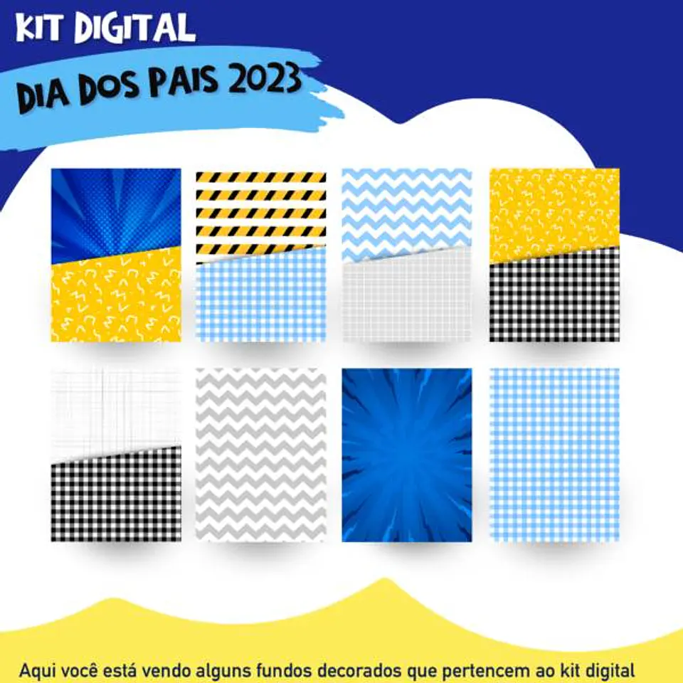 Kit Digital Dia dos Pais Mascotes Arquivos Png 5