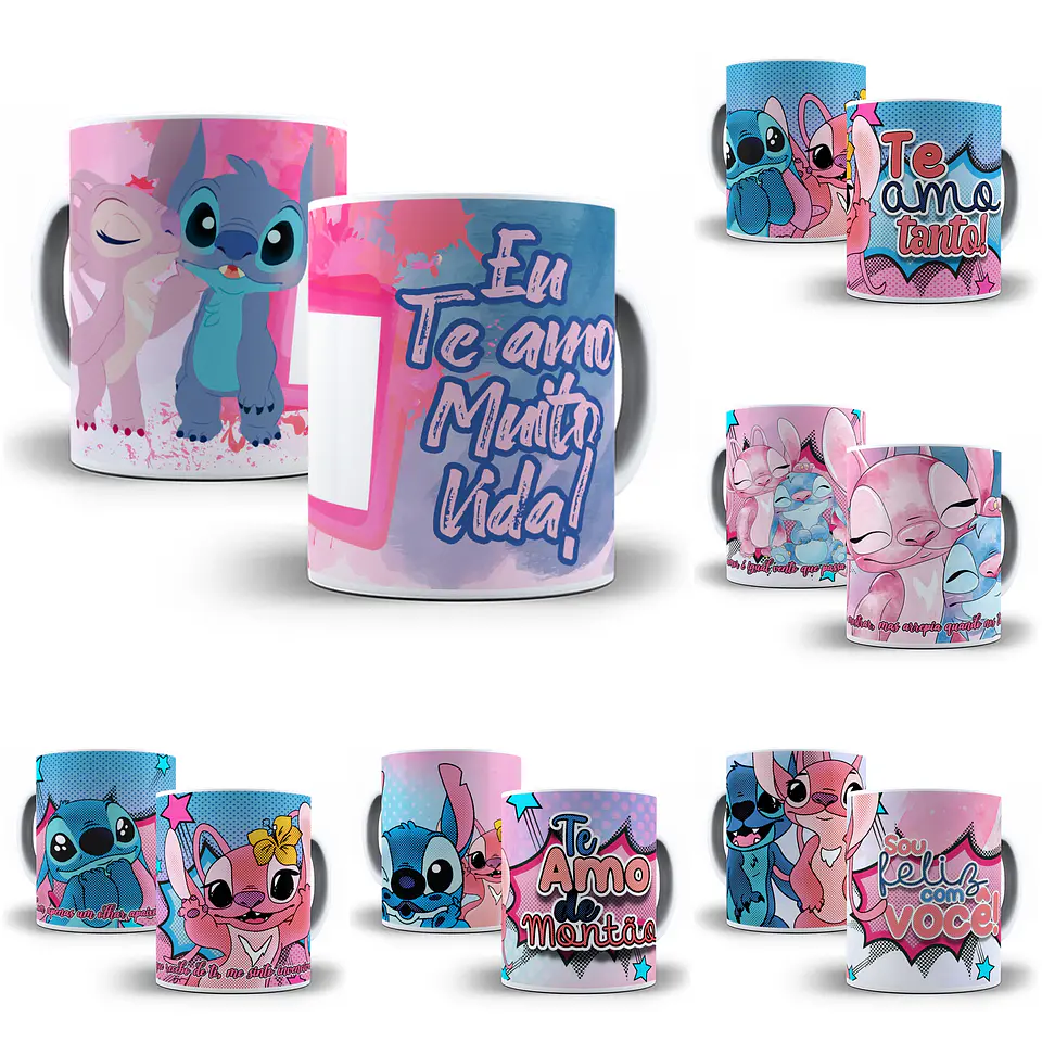18 Artes para Caneca Dia dos Namorados Stitch em Photoshop 1