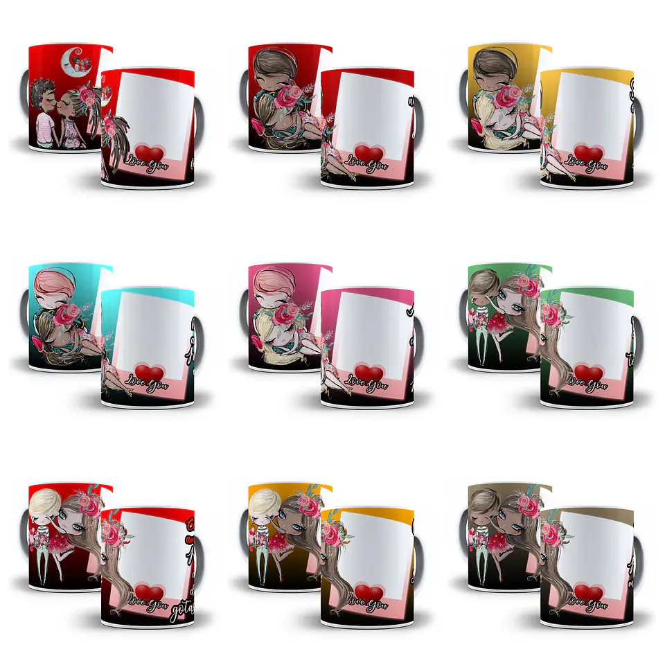 20 Artes para Caneca Dia dos Namorados em Photoshop  2