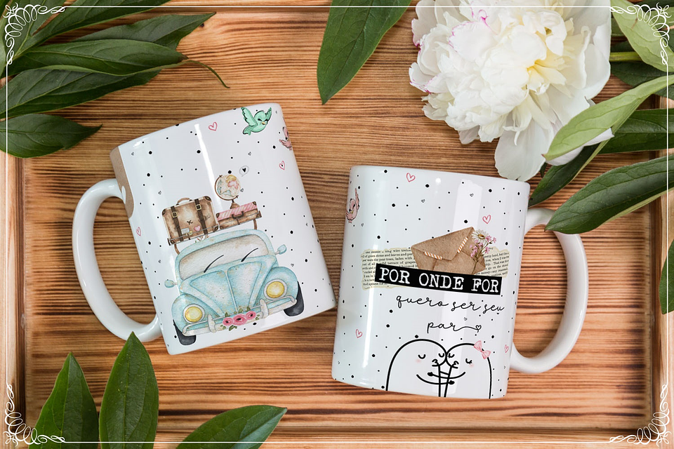 11 Artes para Caneca Dia dos Namorados em Corel Draw 5