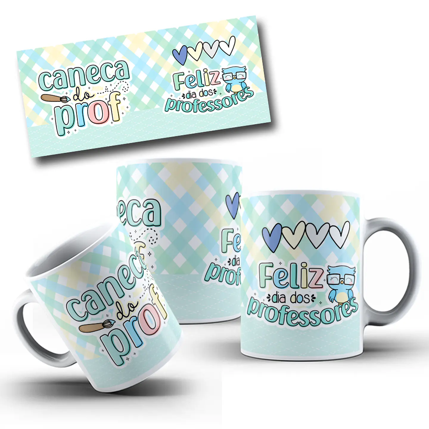 10 Artes Caneca Dia dos Professores em CorelDraw 2