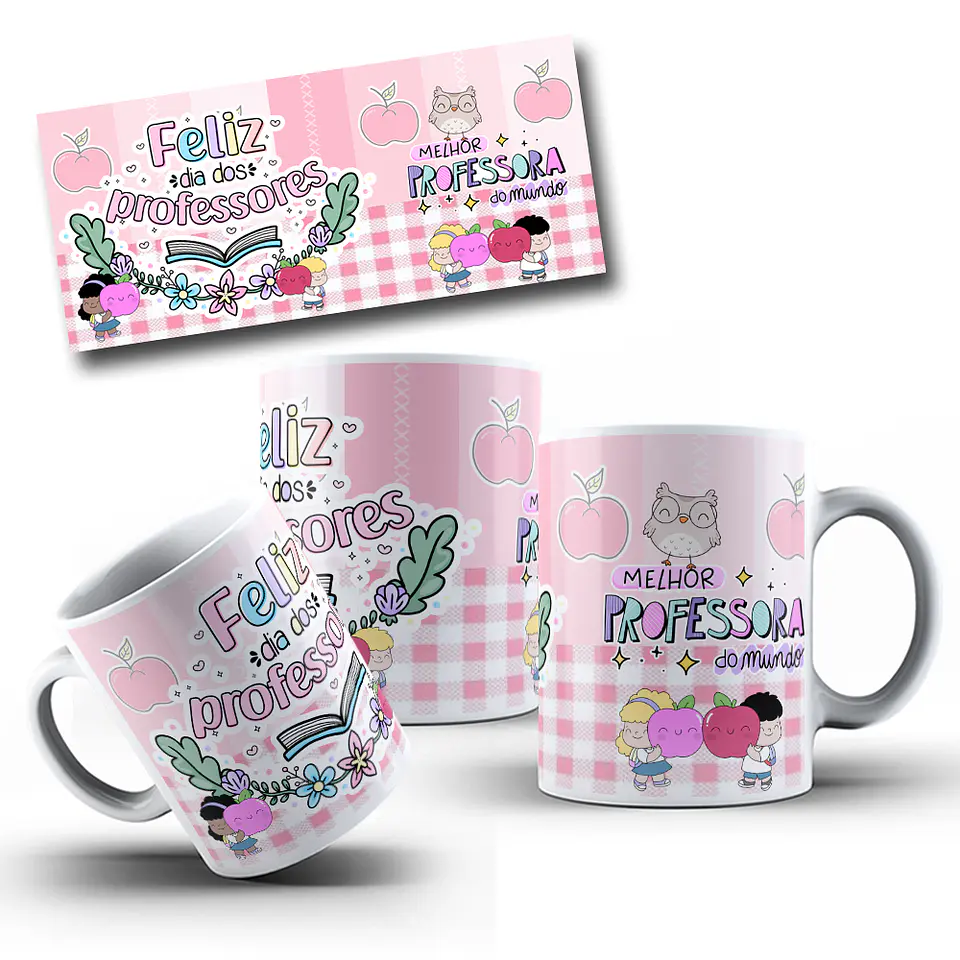 10 Artes Caneca Dia dos Professores em CorelDraw 7