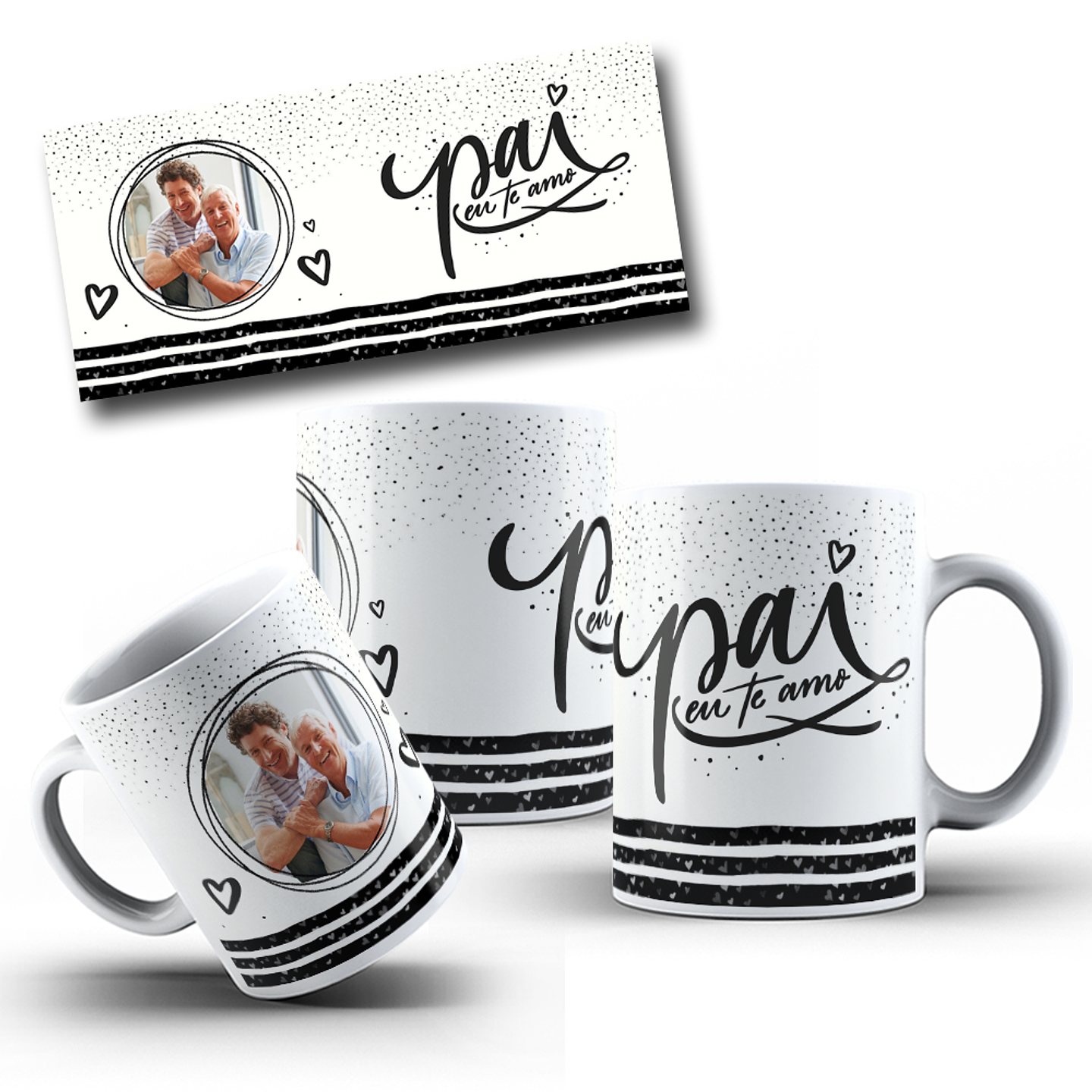 10 Artes Caneca Dia dos Pais com Foto em CorelDraw 6