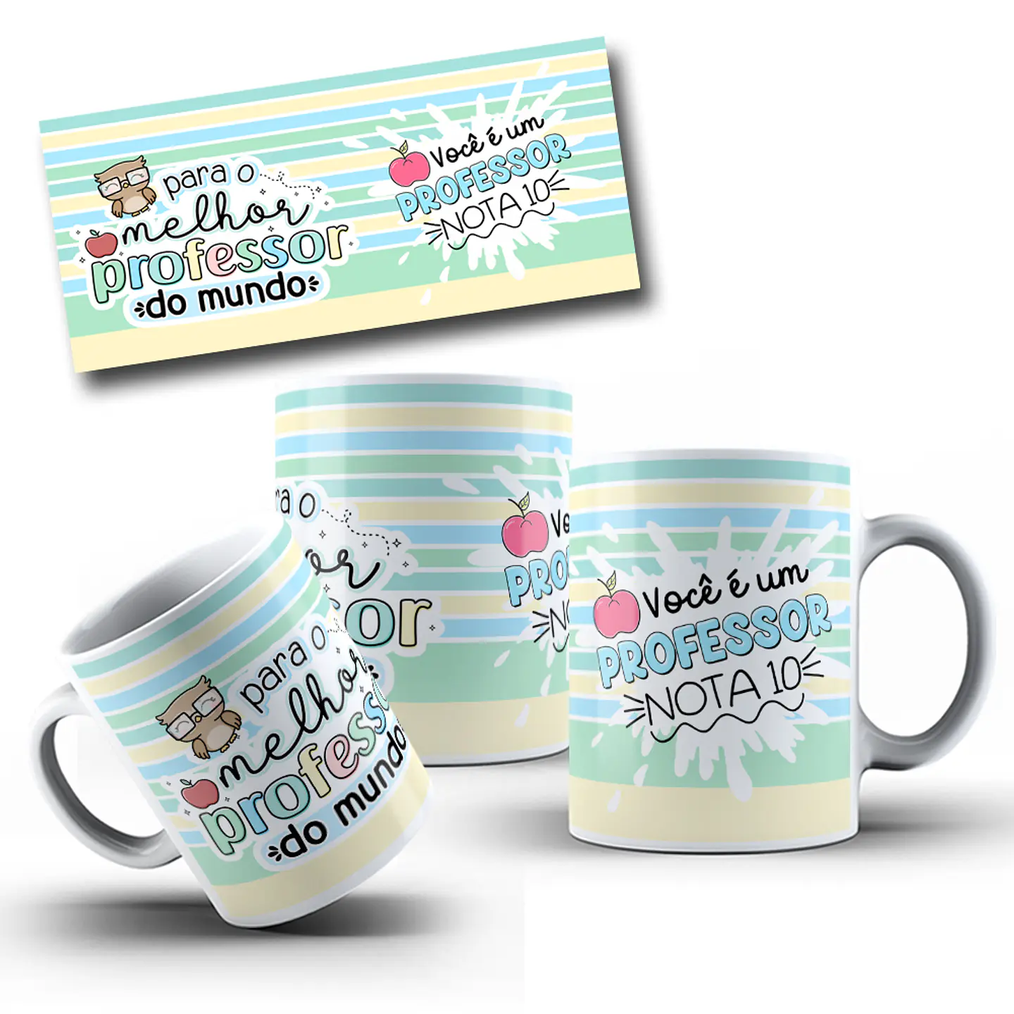 10 Artes Caneca Dia dos Professores em CorelDraw 9