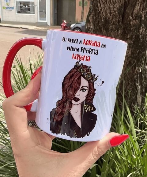 Artes para Caneca Serei a Heroína da Minha Própria História Frases em Corel Draw