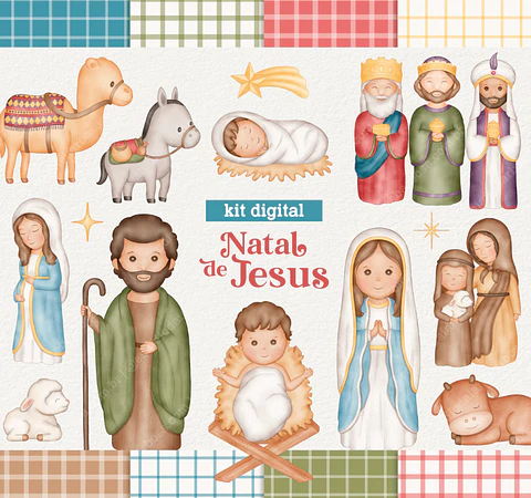 Kit Digital Natal de Jesus Arquivos em Png 