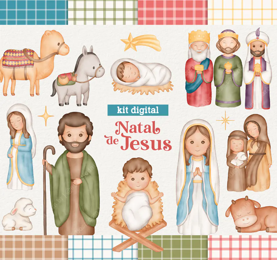 Kit Digital Natal de Jesus Arquivos em Png  1