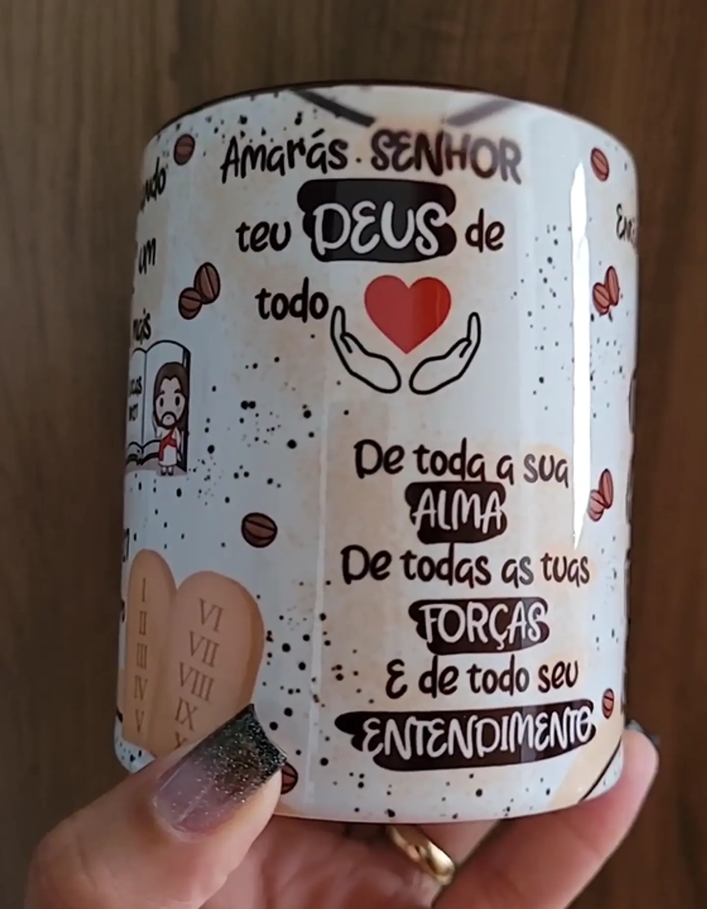 Artes para Caneca Todos os dias quando você for tomar um café  Lucas 10:27 em Corel Draw  2