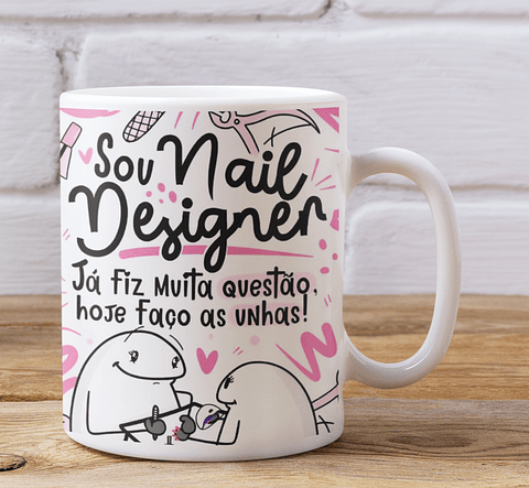 Arte Caneca Sou Nail Designer Arquivo Png 