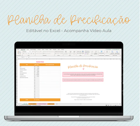 Arquivo Planilha de Precificação em Excel  