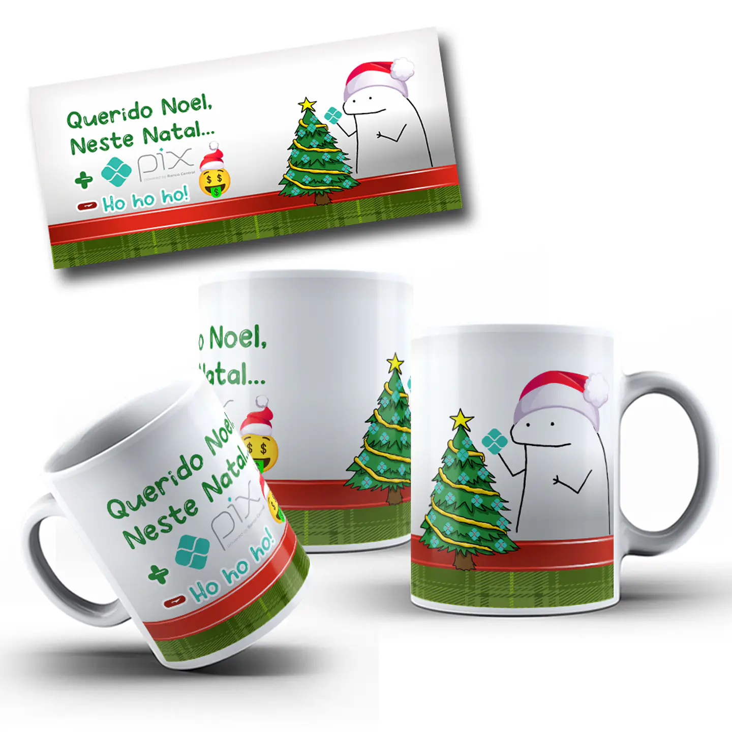 5 Arte para Caneca Flork Natal em Corel Draw 2