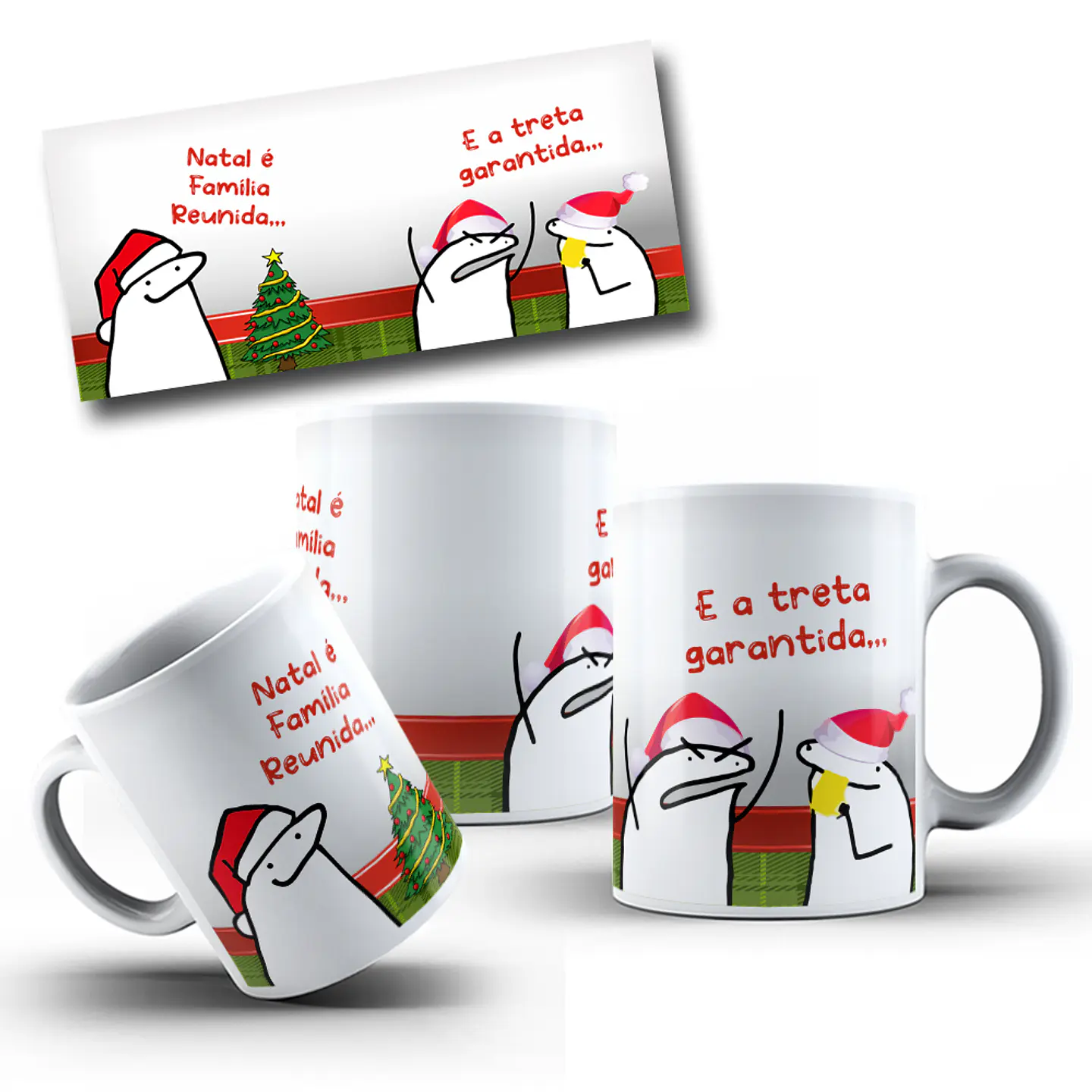 5 Arte para Caneca Flork Natal em Corel Draw 3