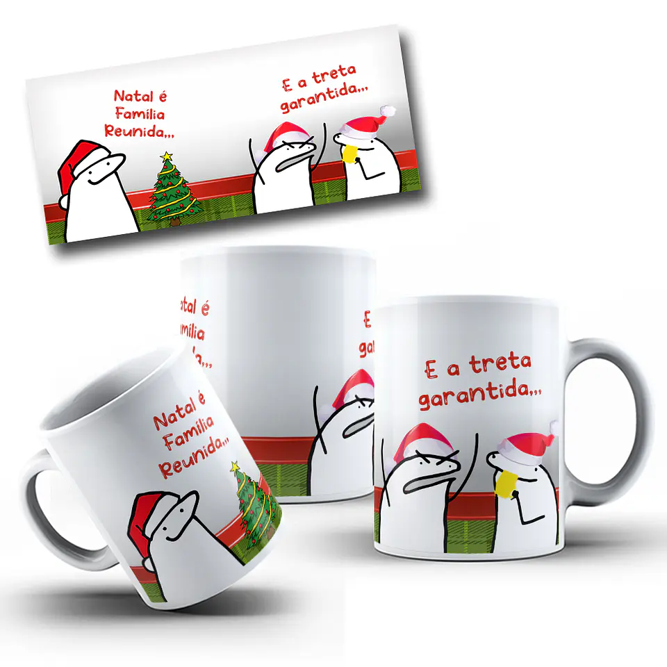5 Arte para Caneca Flork Natal em Corel Draw 3