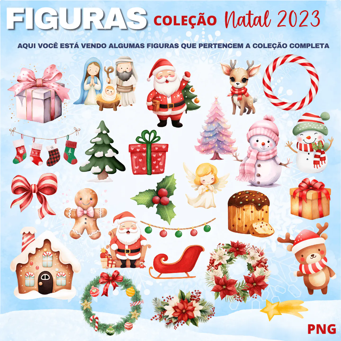 Kit Digital Natal 2023 Arquivos em Png  3