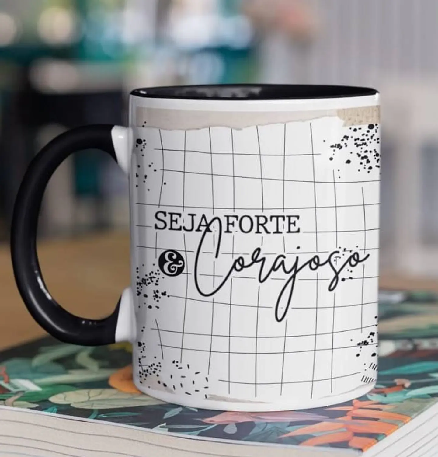 10 Arte para Caneca Frase Motivacional Seja Forte em Corel Draw 2