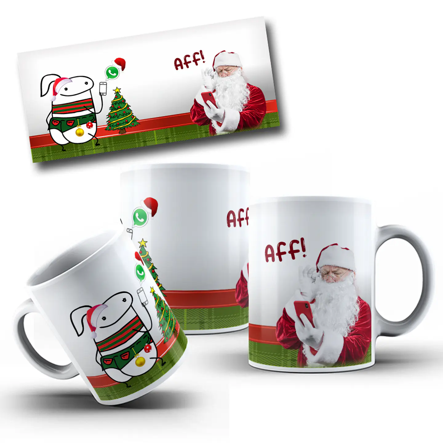 5 Arte para Caneca Flork Natal em Corel Draw 4