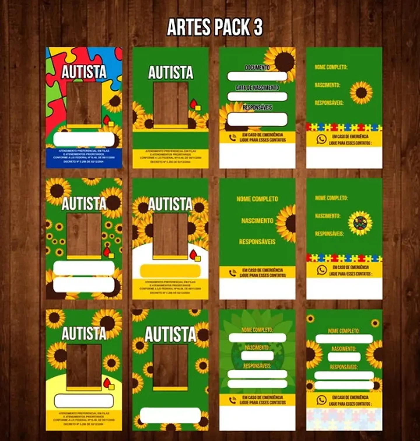 Arquivo Crachás prontos para Impressão em Png  5