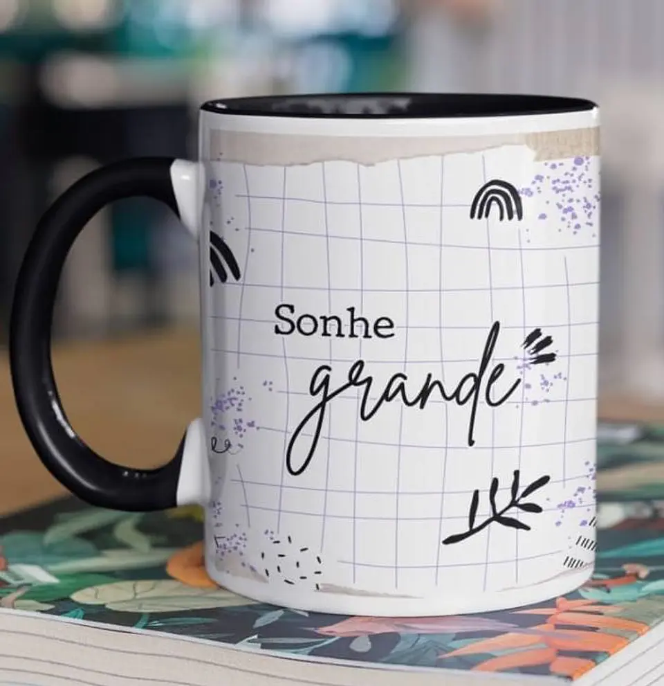 10 Arte para Caneca Frase Motivacional Seja Forte em Corel Draw 3