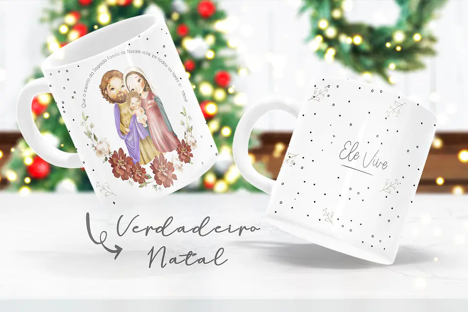 6 Arte para Caneca Natal Jesus em Corel Draw  4