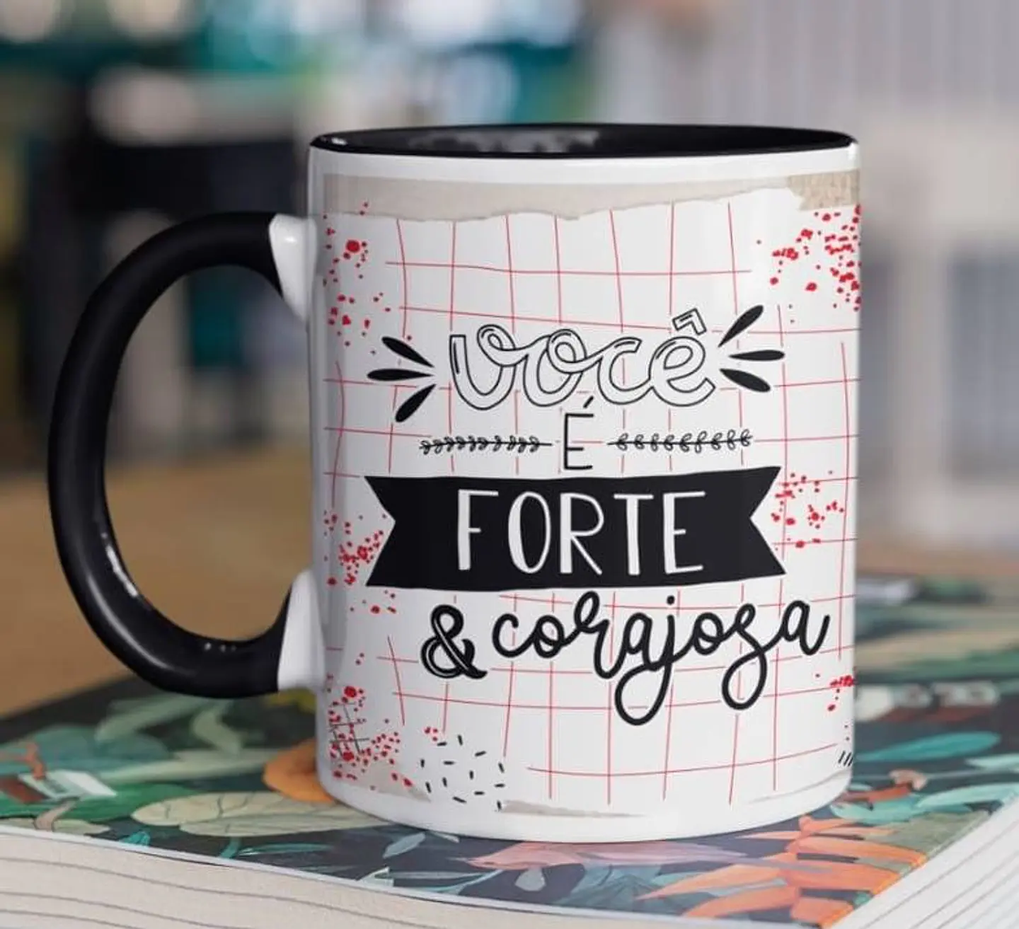 10 Arte para Caneca Frase Motivacional Seja Forte em Corel Draw 9