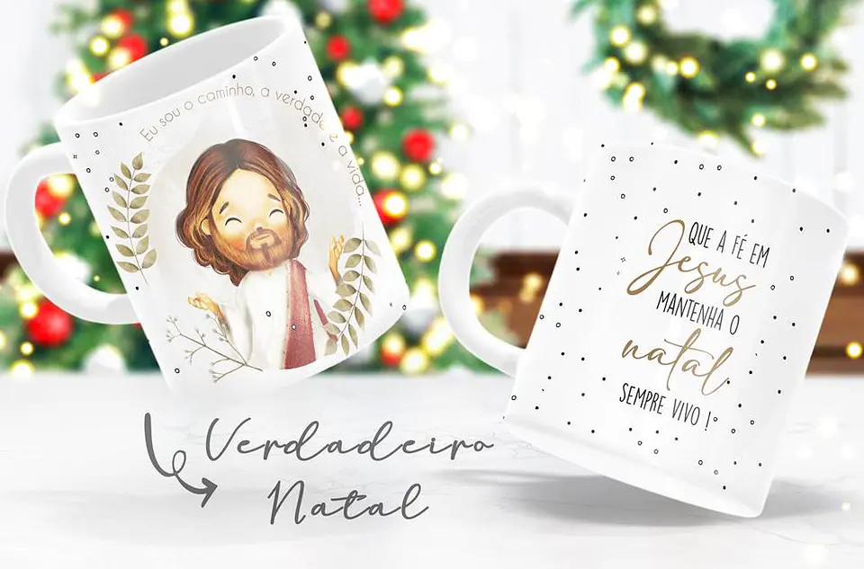 6 Arte para Caneca Natal Jesus em Corel Draw  6