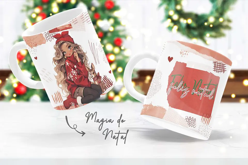 17 Artes para Caneca e Camisa Magia do Natal em Corel Draw 3