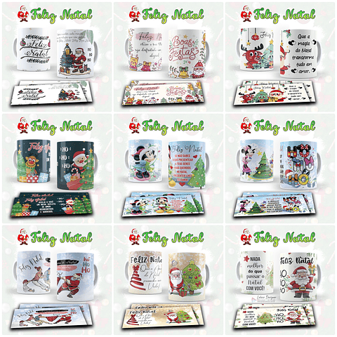 22 Artes para Caneca Natal em Corel Draw