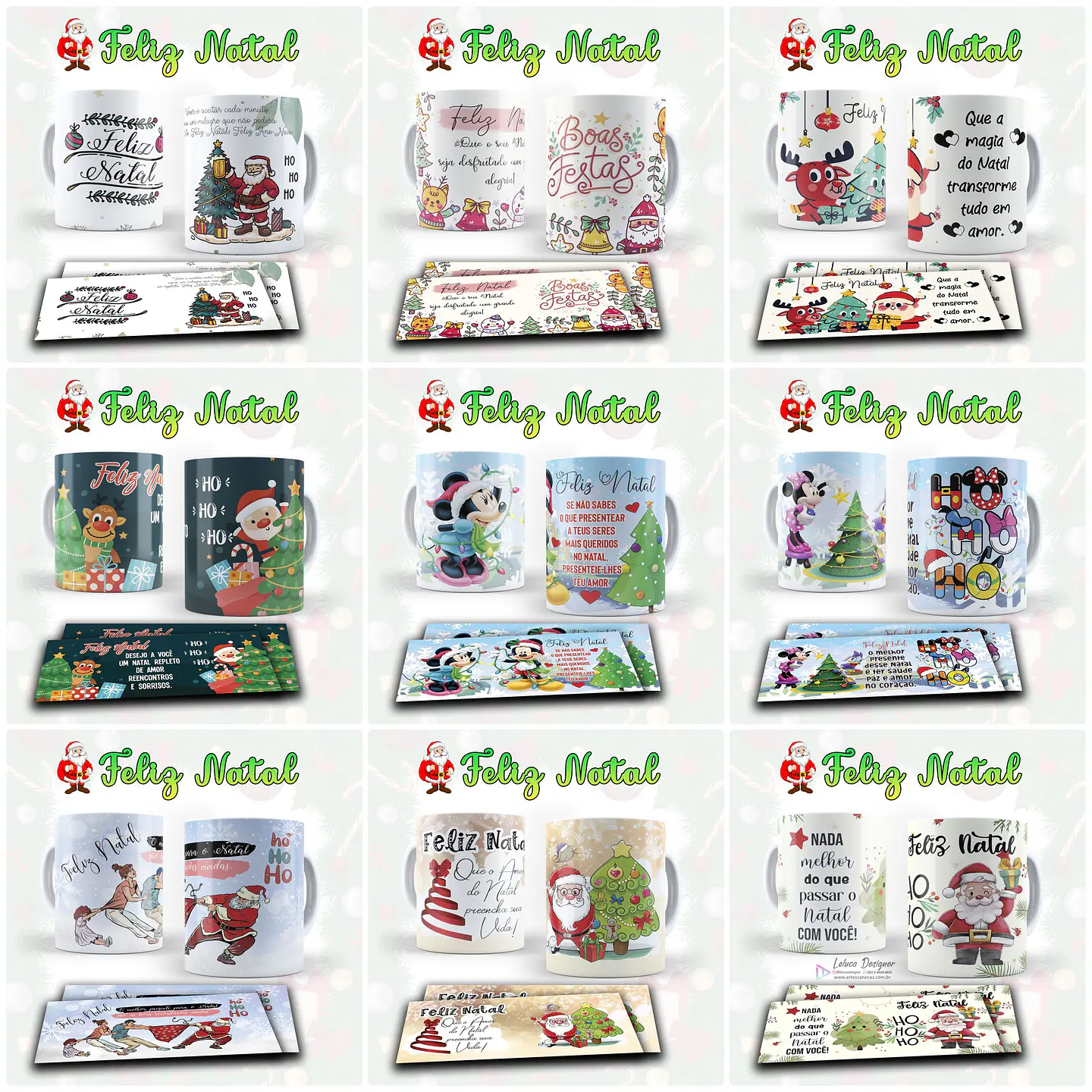 22 Artes para Caneca Natal em Corel Draw 1