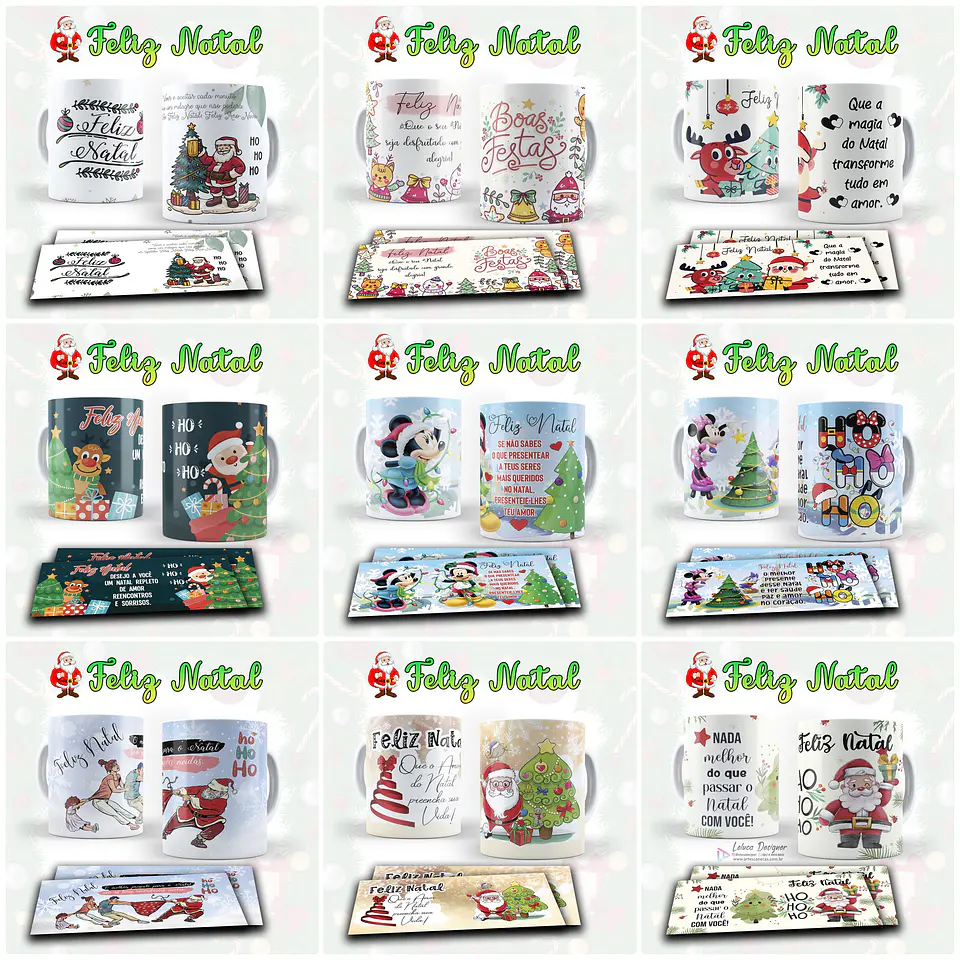 22 Artes para Caneca Natal em Corel Draw 1