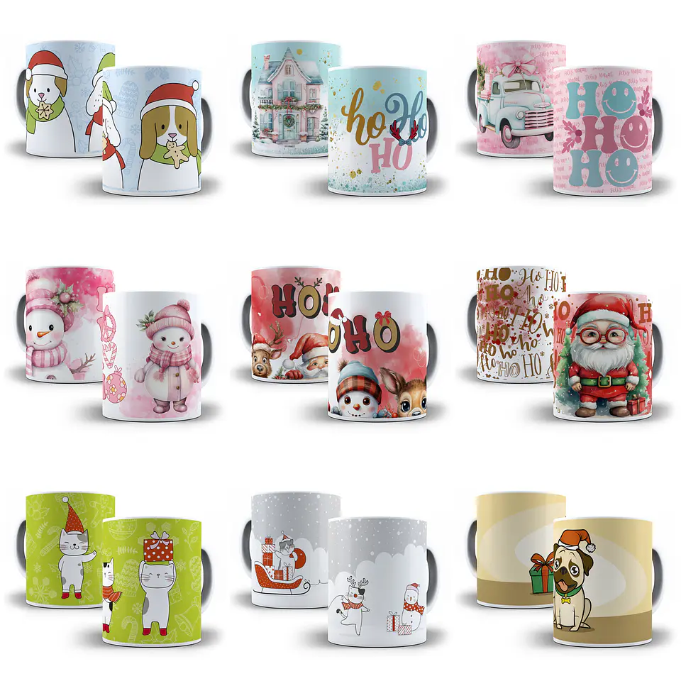 27 Artes para Caneca Natal dos Pets em Corel Draw 2