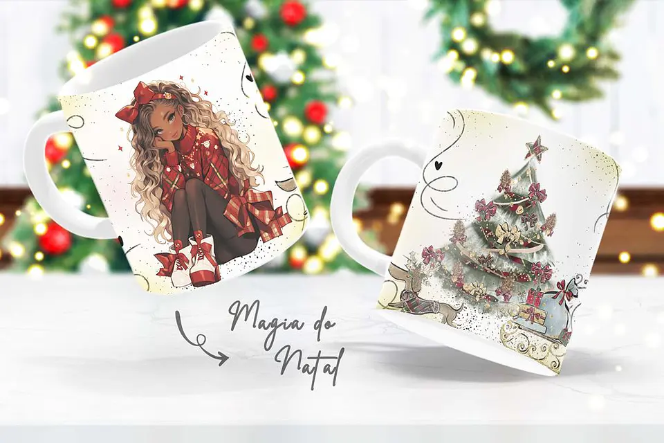 17 Artes para Caneca e Camisa Magia do Natal em Corel Draw 4