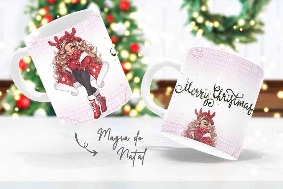 17 Artes para Caneca e Camisa Magia do Natal em Corel Draw 5
