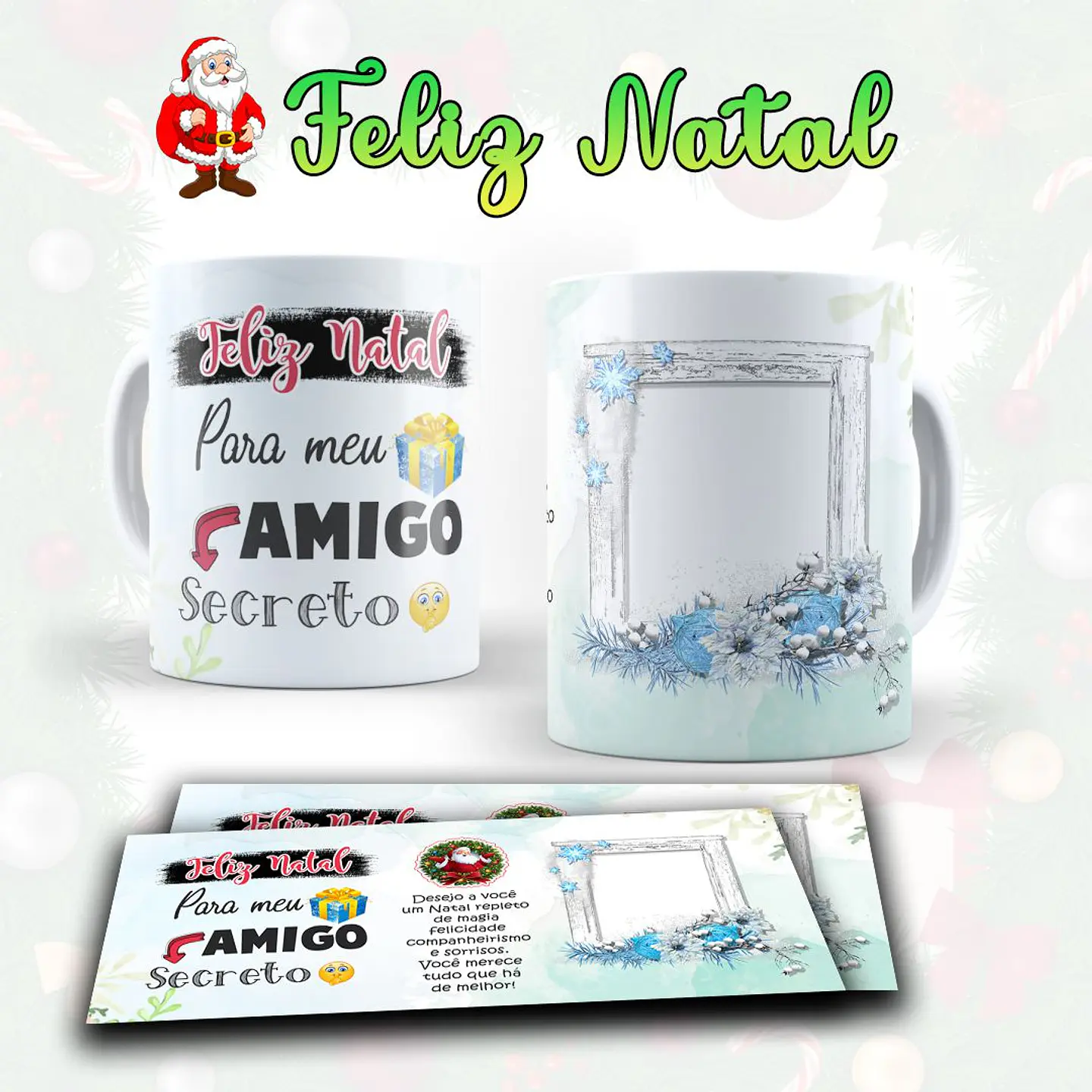 22 Artes para Caneca Natal em Corel Draw 3