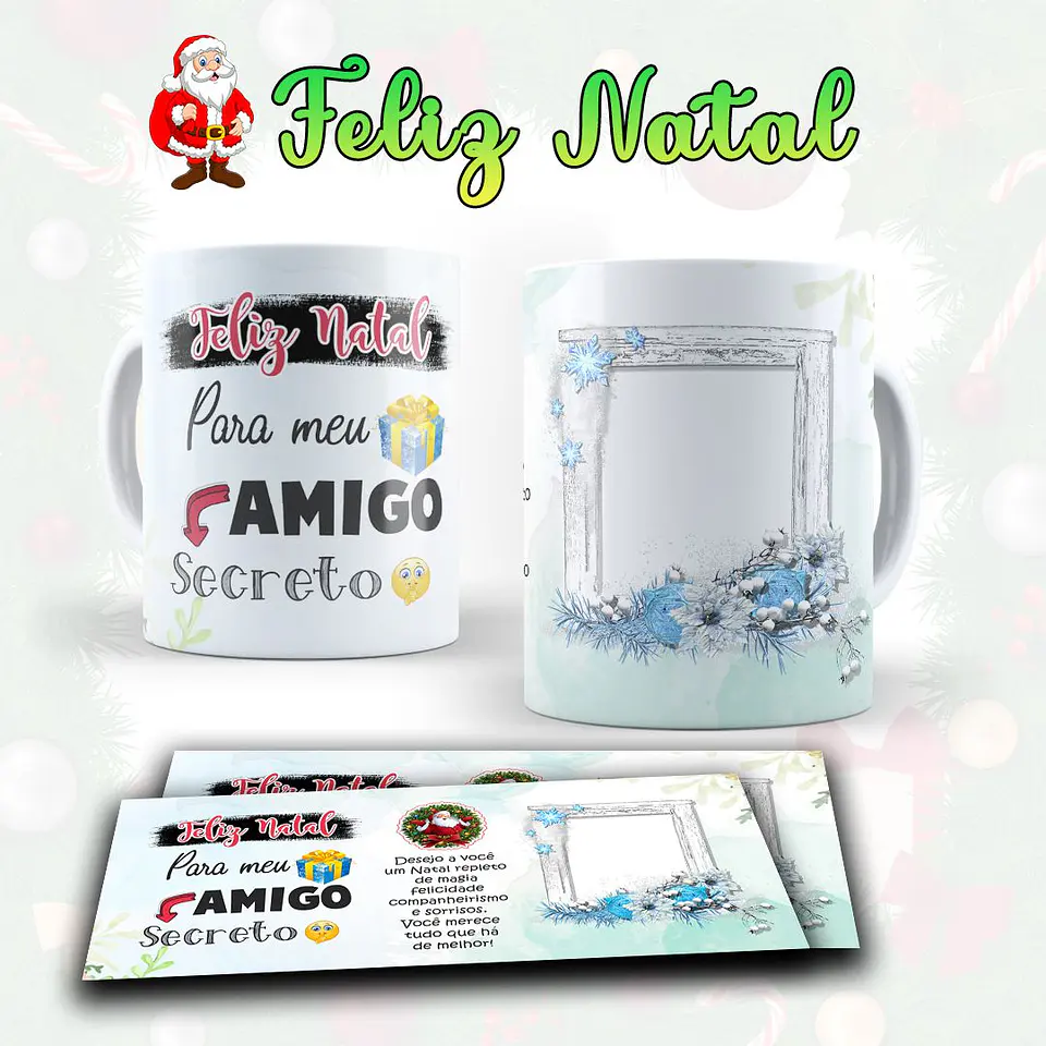 22 Artes para Caneca Natal em Corel Draw 3