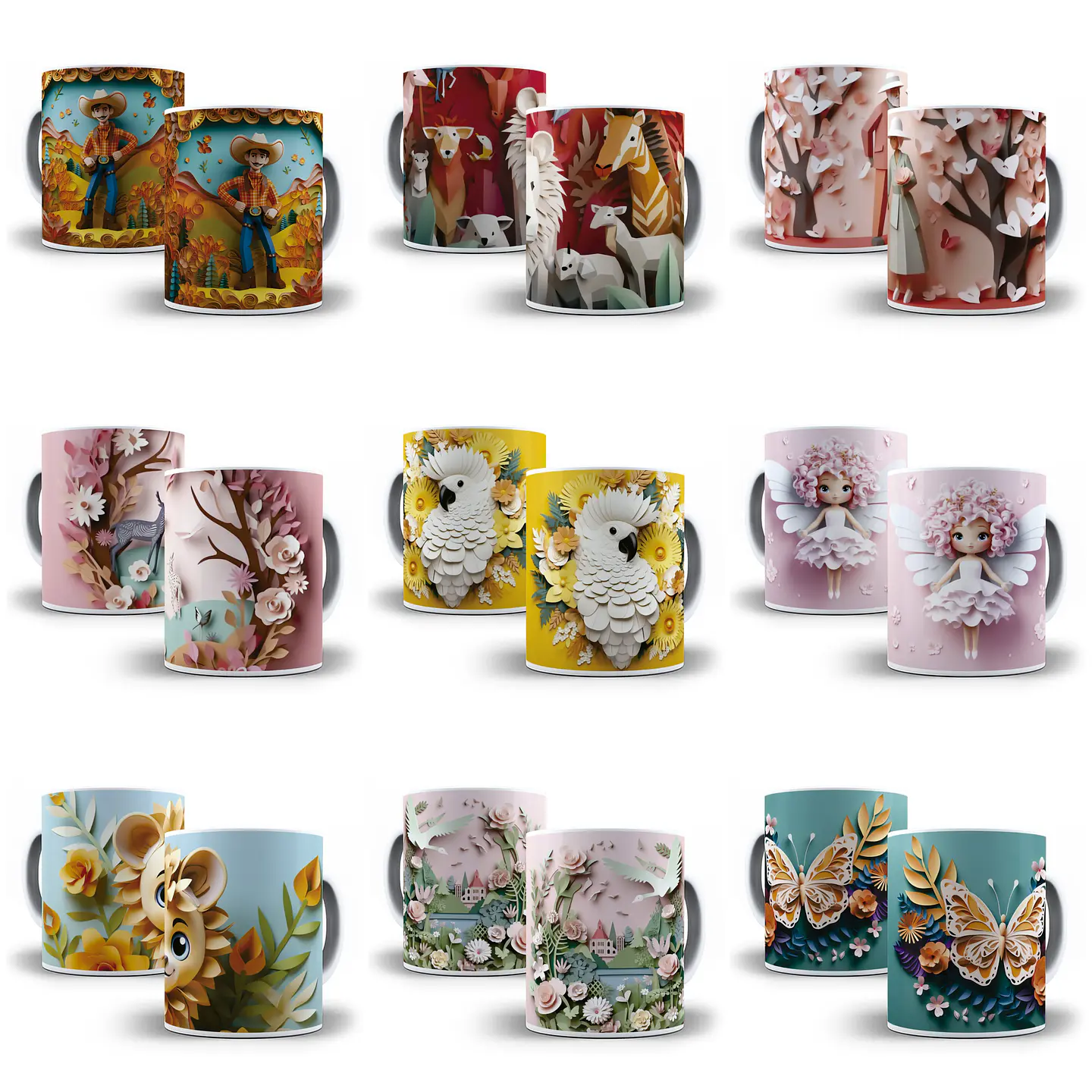 73 Artes para Caneca Diversas 3D Arquivo em Jpg 1